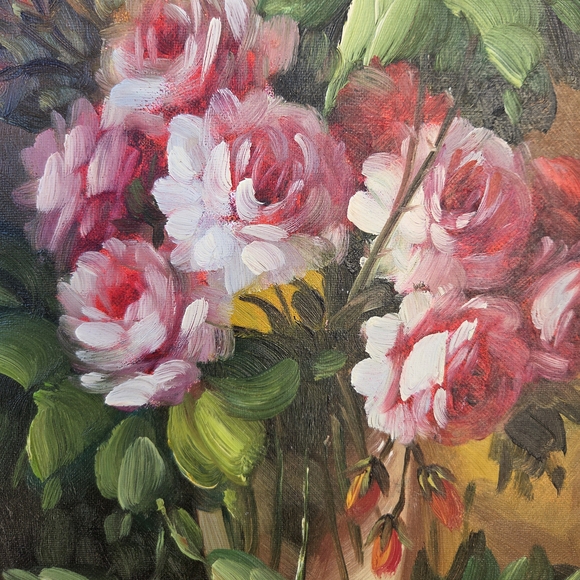 Gold Framed Floral Painting - Picture 7 of 8